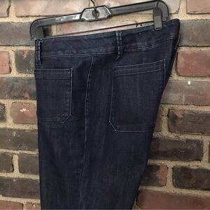 COLDWATER CREEK | Dark Wash Jeans Badge Pockets Size 12 X 33